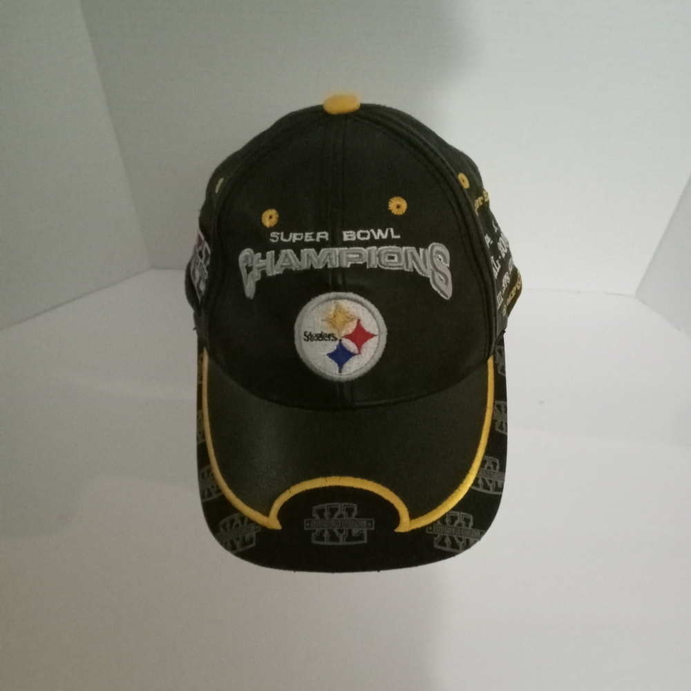 Leather Super Bowl Champions Steelers Hat Vintage